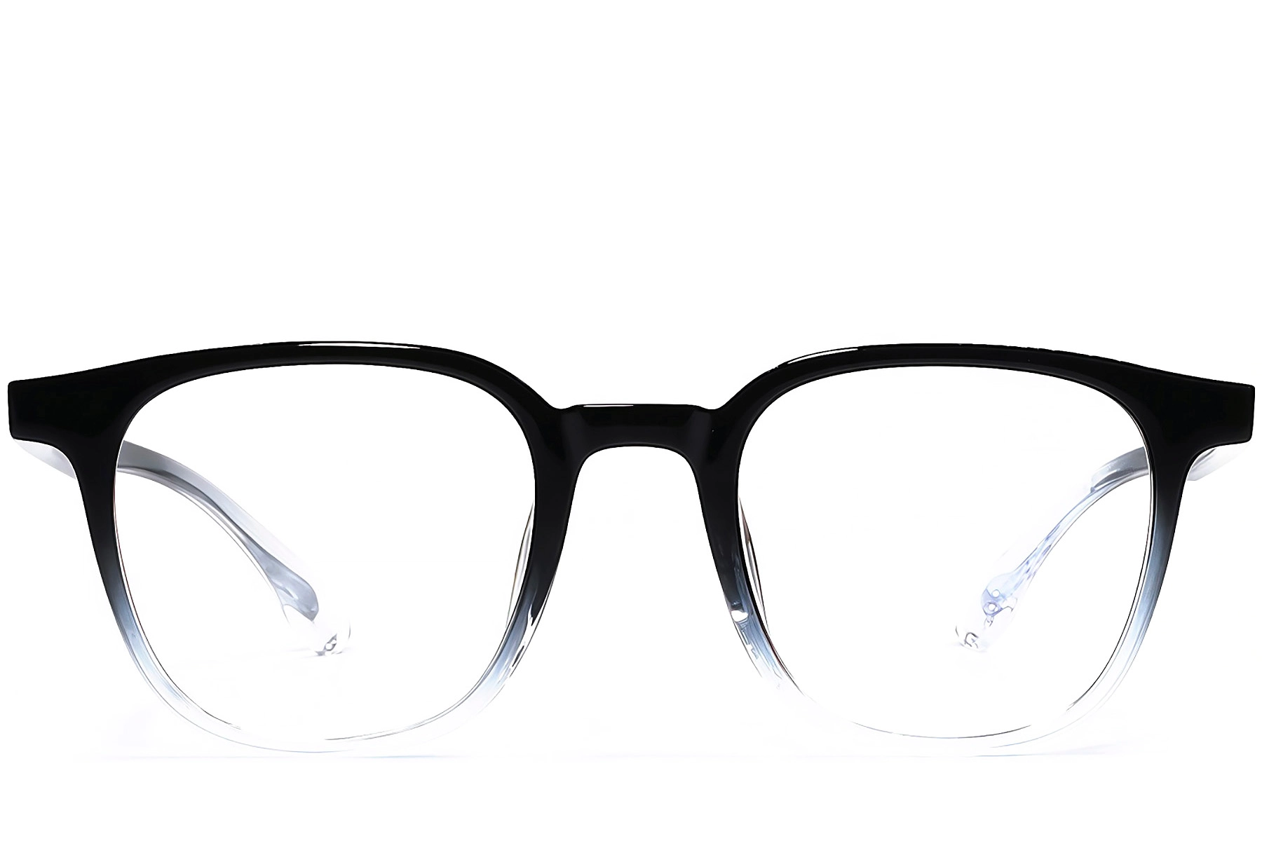 BS1924-0290_Black_Rectangular_TR90_Glasses_front