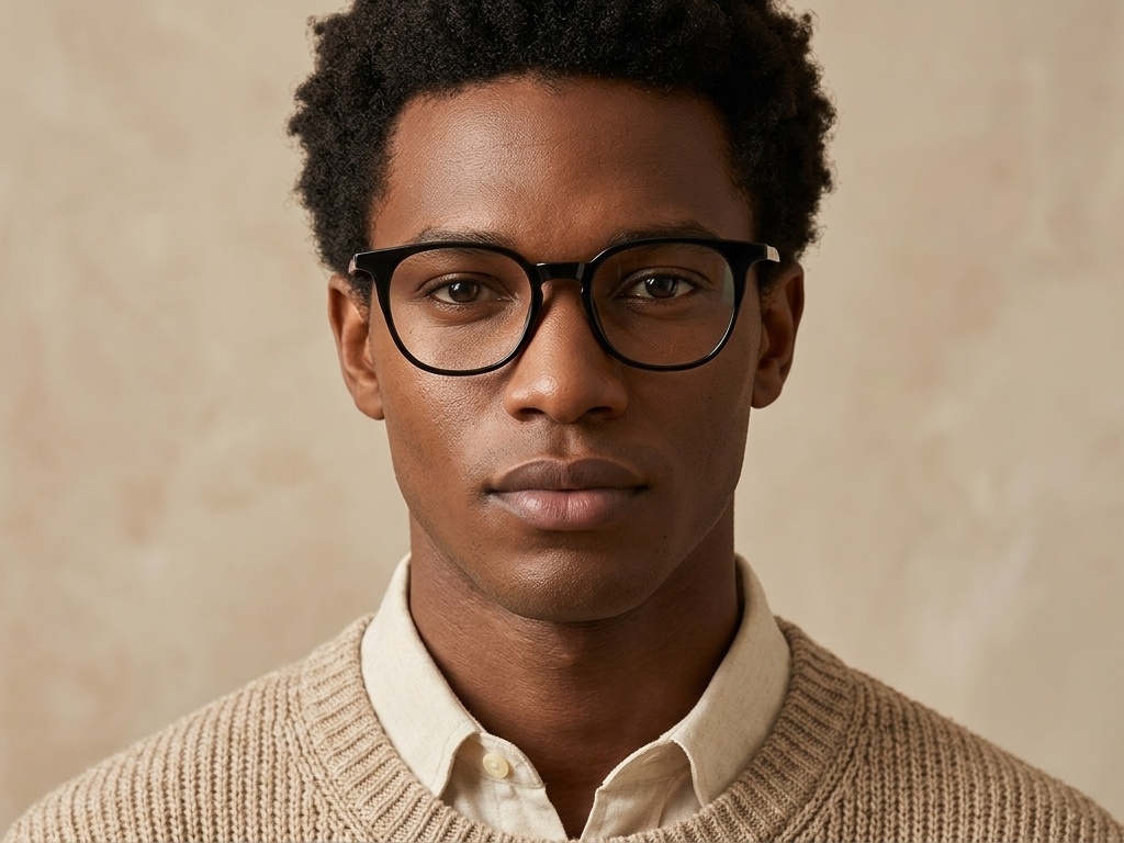 BS1924-0291_Black_Oval_TR90_Glasses-tryon_male