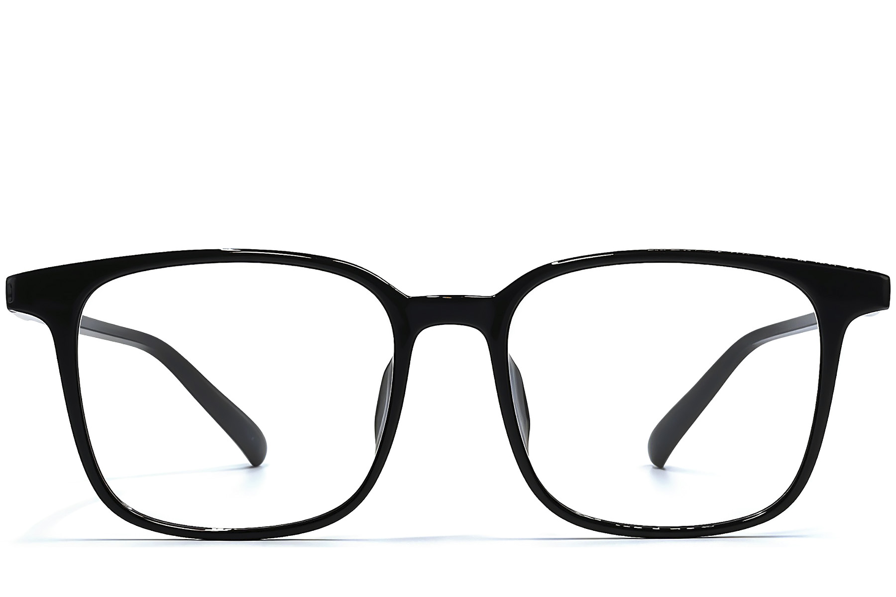 BS1924-0297_Black_Rectangular_TR90_Glasses_front