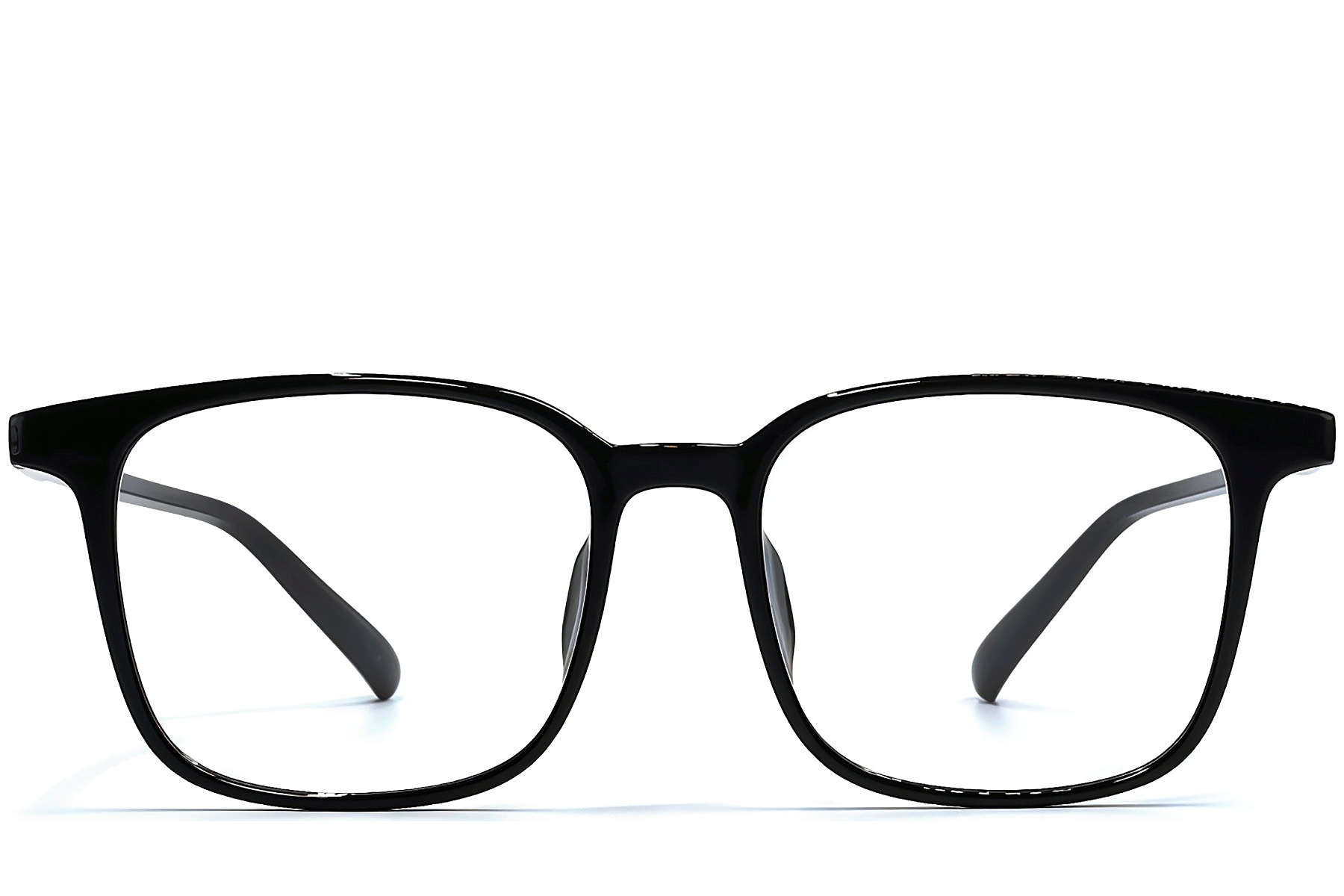 BS1924-0297_Black_Rectangular_TR90_Glasses_front