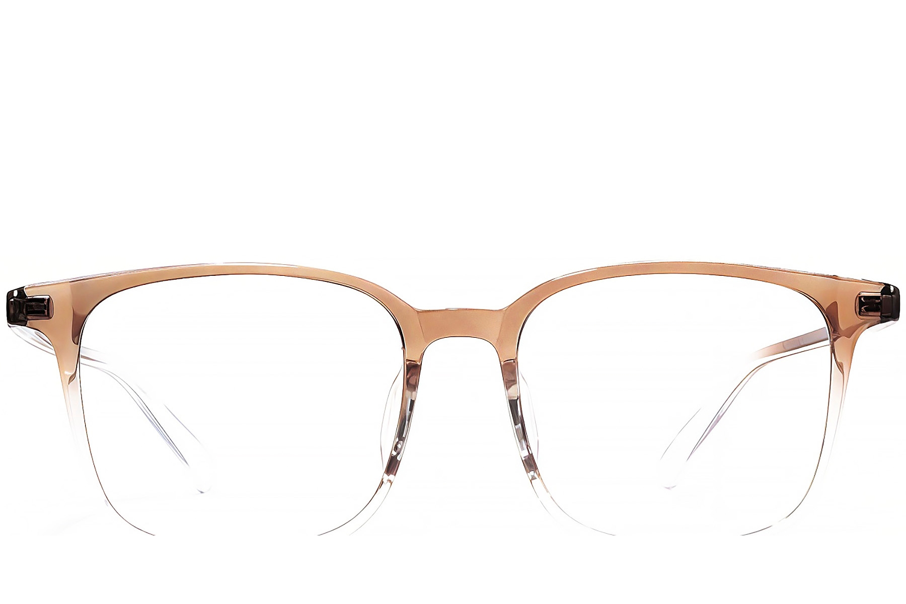 BS1924-0300_Brown_Rectangular_TR90_Glasses_front