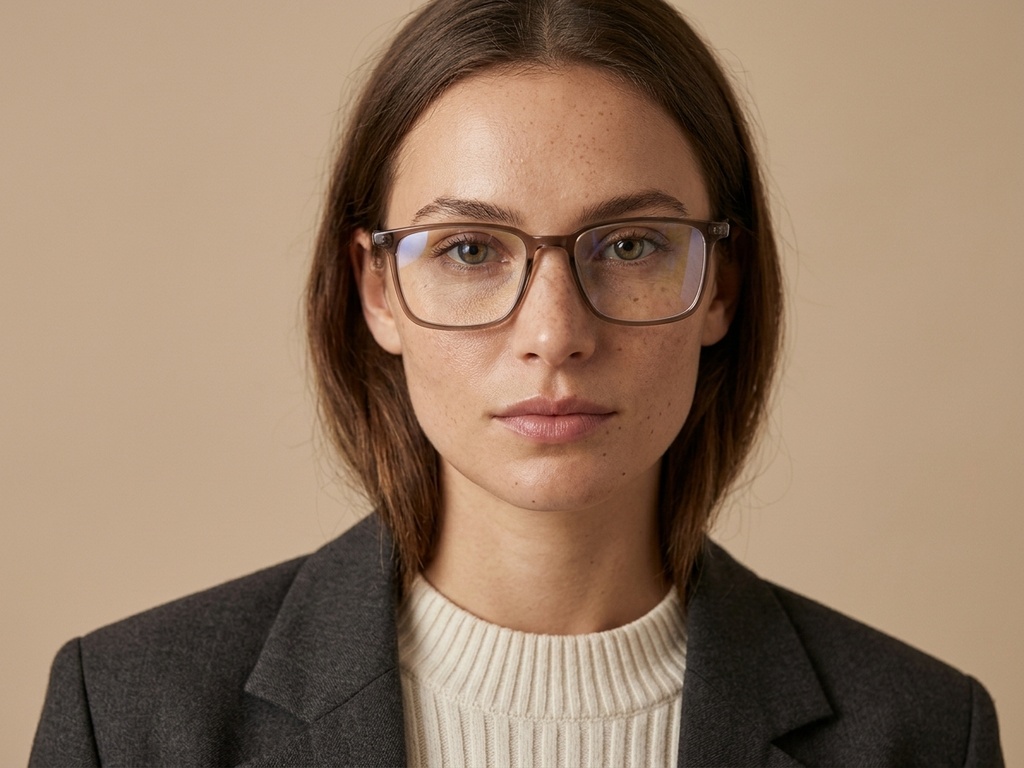 BS1924-0310_Brown_Rectangular_TR90_Glasses-tryon_female