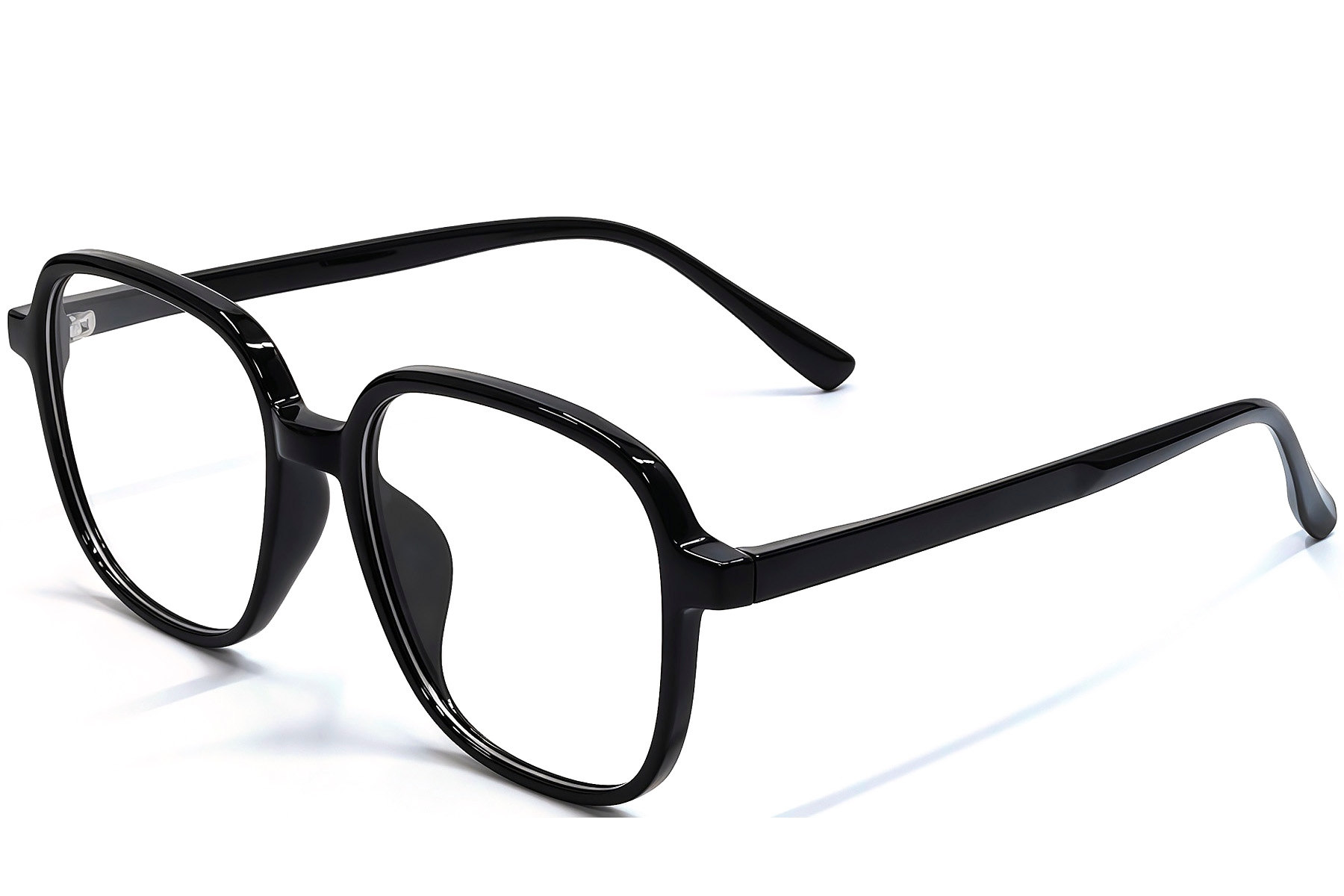 Geometric Black TR90 Glasses #BS1924-0314