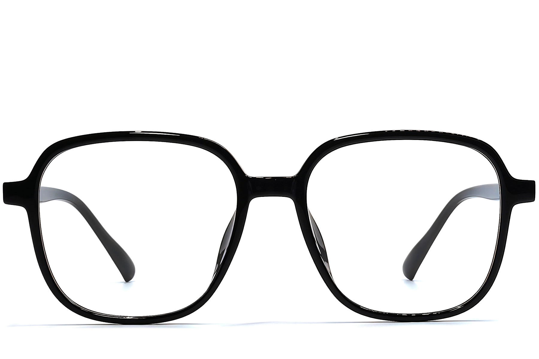 BS1924-0314_Black_Geometric_TR90_Glasses_front