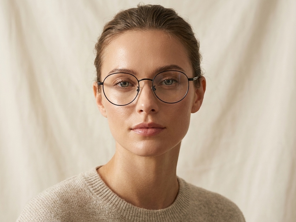 BS1924-0348_Black_Oval_Titanium_Glasses-tryon_female