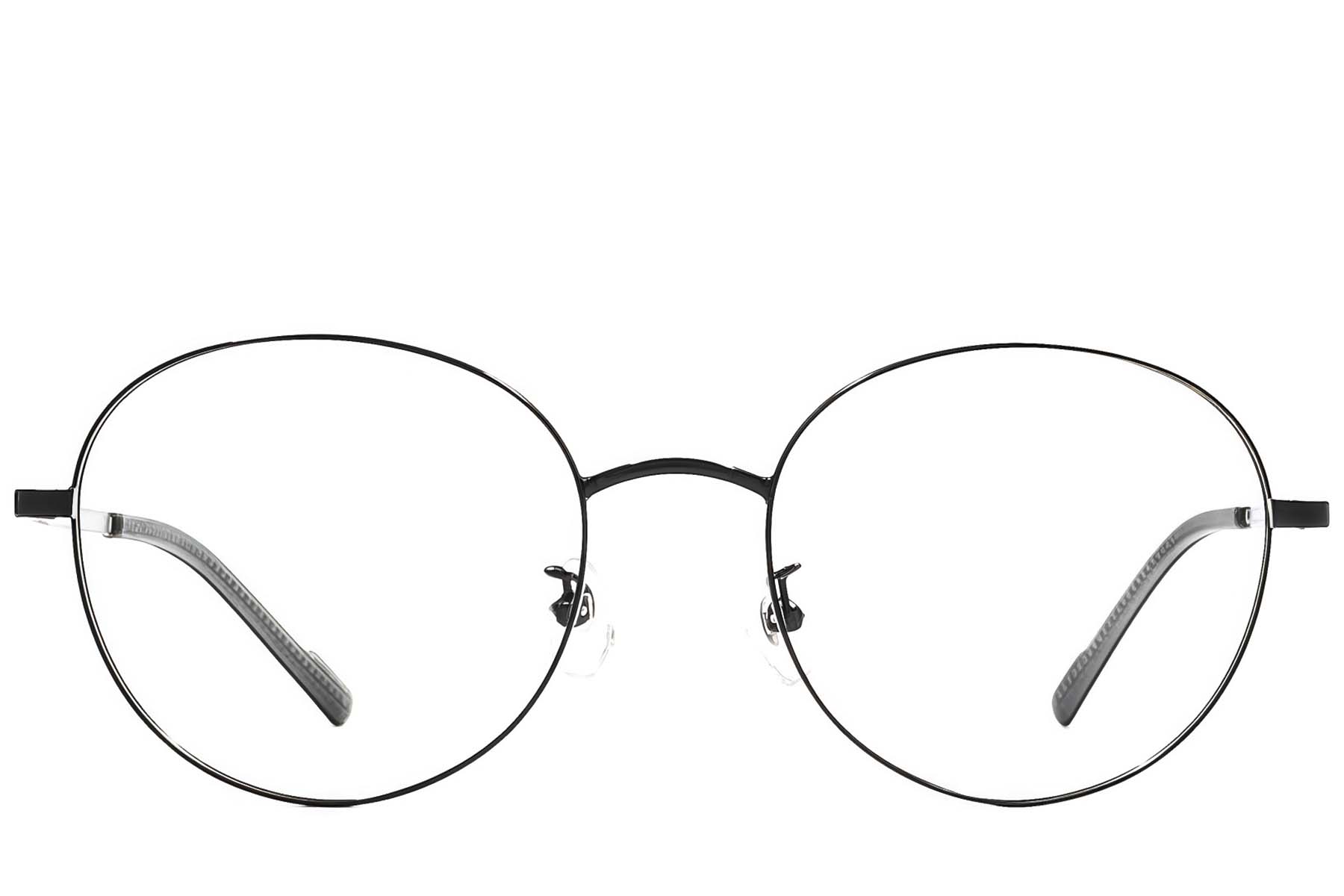 BS1924-0348_Black_Oval_Titanium_Glasses_front