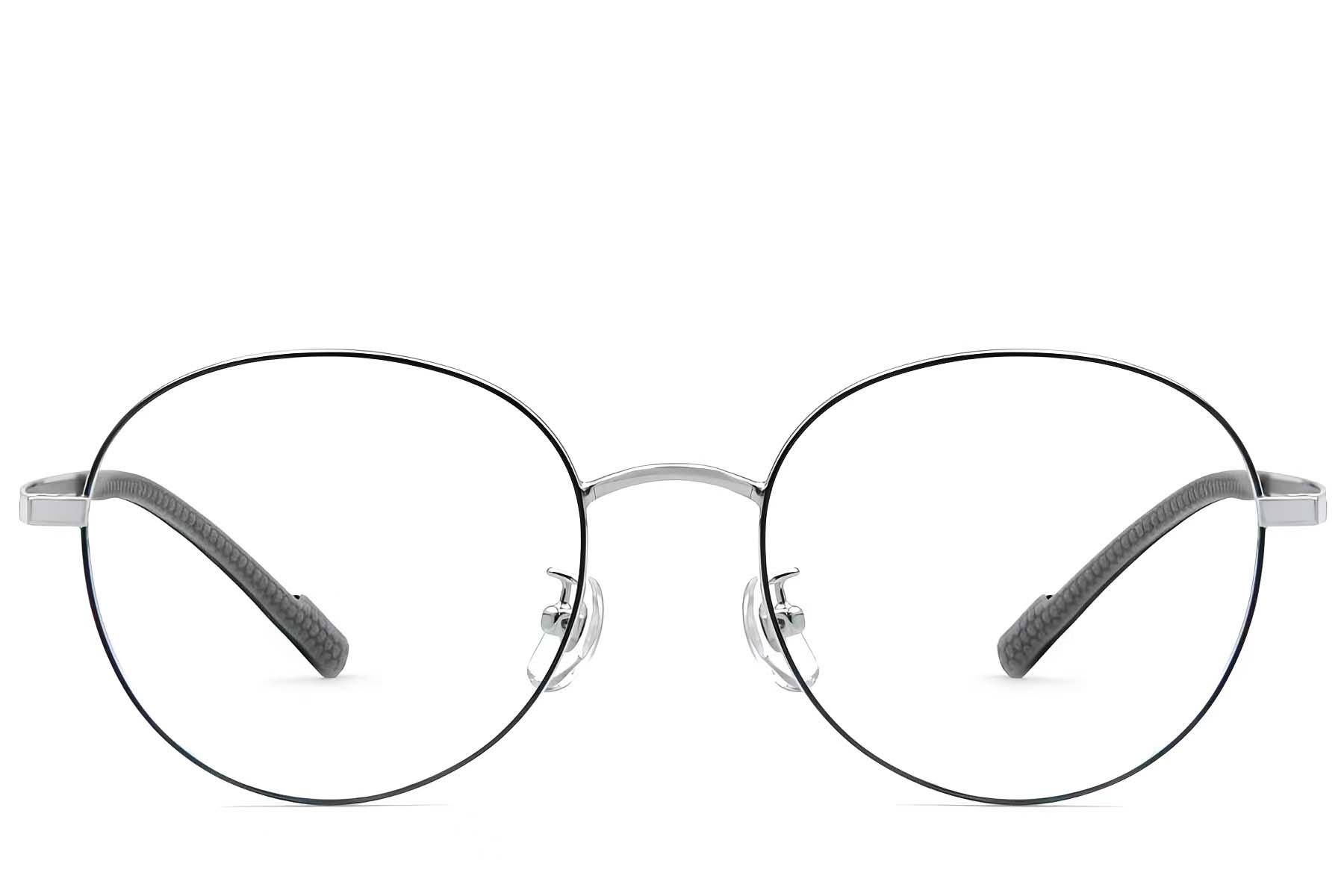 BS1924-0350_Black_Oval_Titanium_Glasses_front