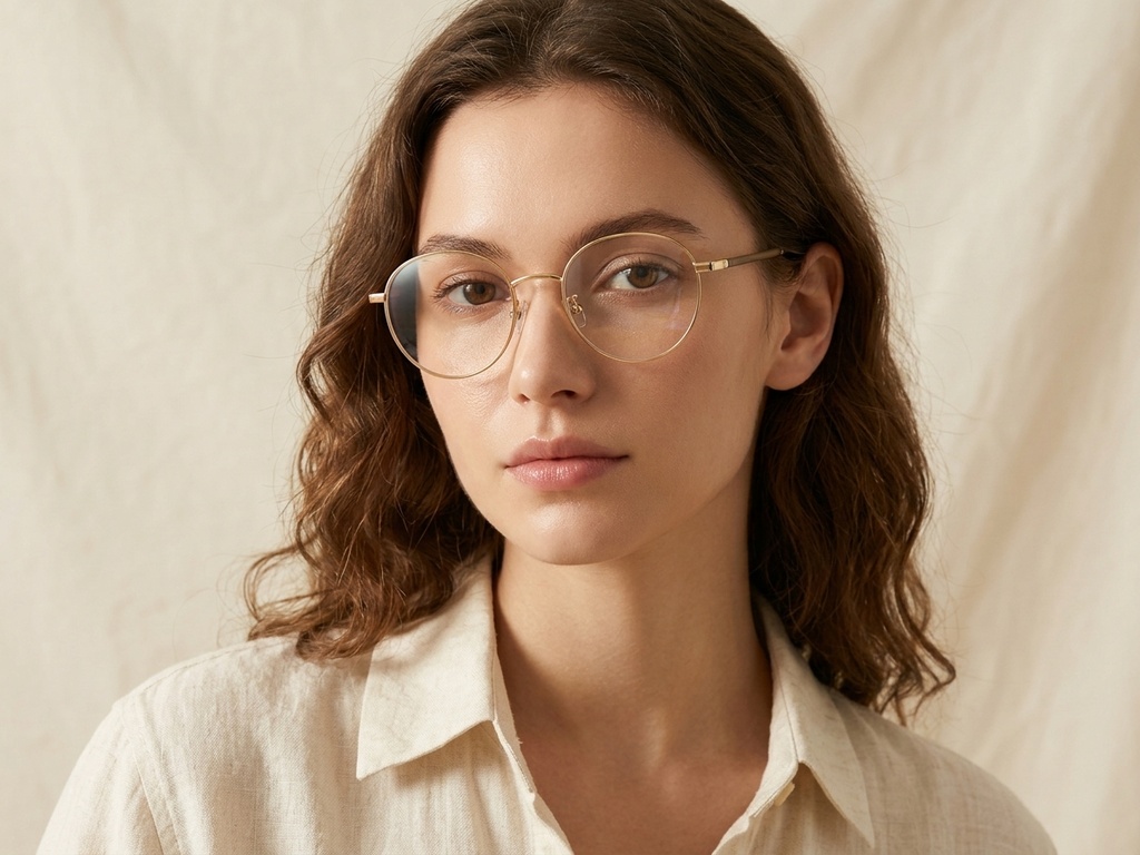 BS1924-0351_Golden_Oval_Titanium_Glasses-tryon_female