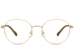 BS1924-0351_Golden_Oval_Titanium_Glasses_front