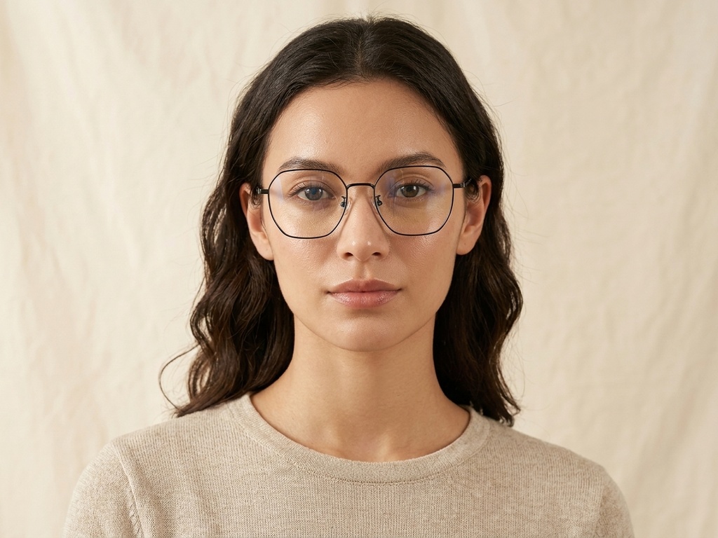 BS1924-0355_Black_Geometric_Titanium_Glasses-tryon_female
