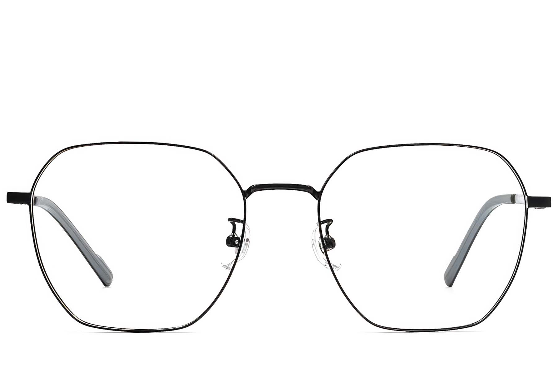 BS1924-0355_Black_Geometric_Titanium_Glasses_front