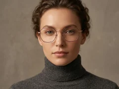BS1924-0356_Black_Geometric_Titanium_Glasses-tryon_female