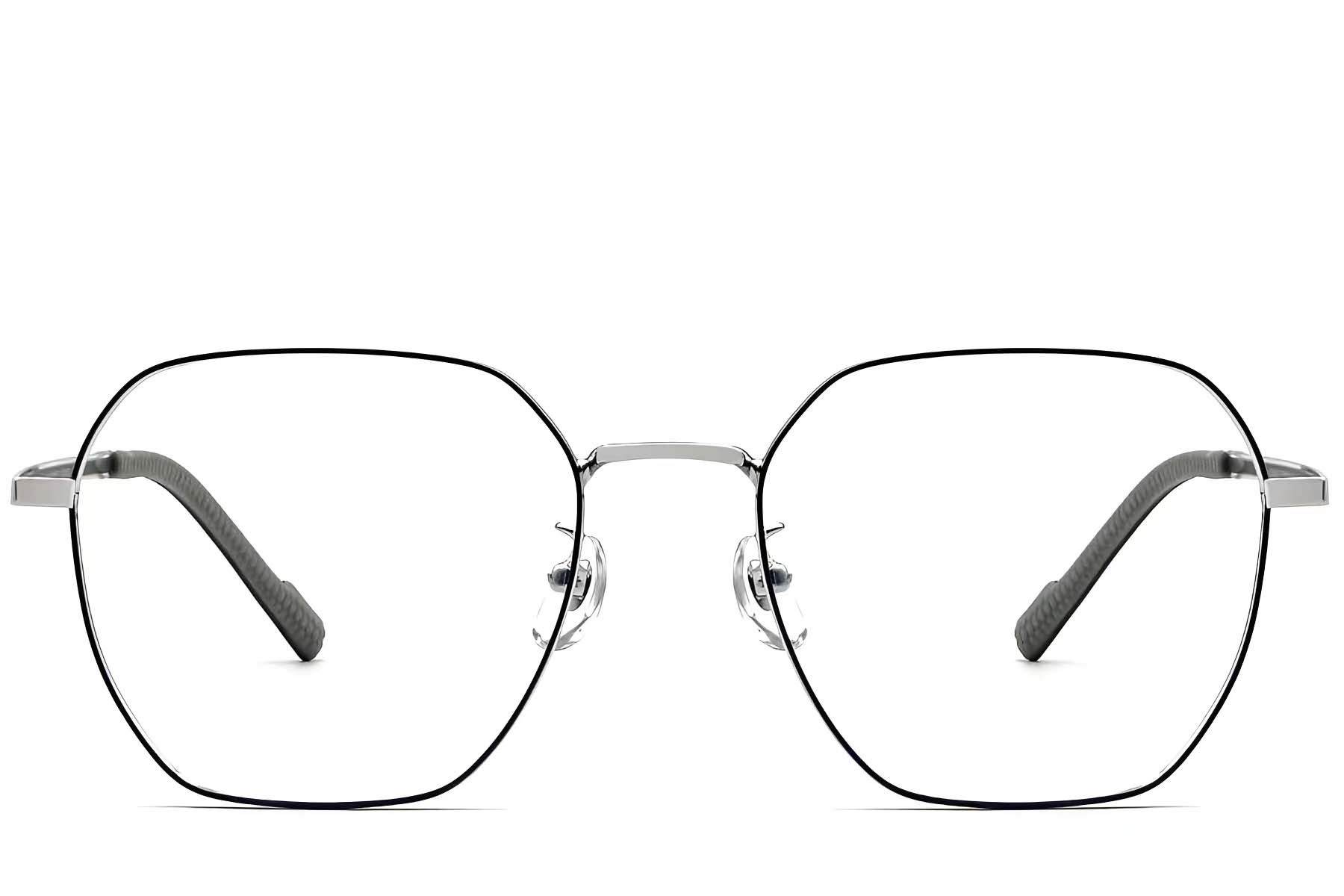 BS1924-0357_Black_Geometric_Titanium_Glasses_front