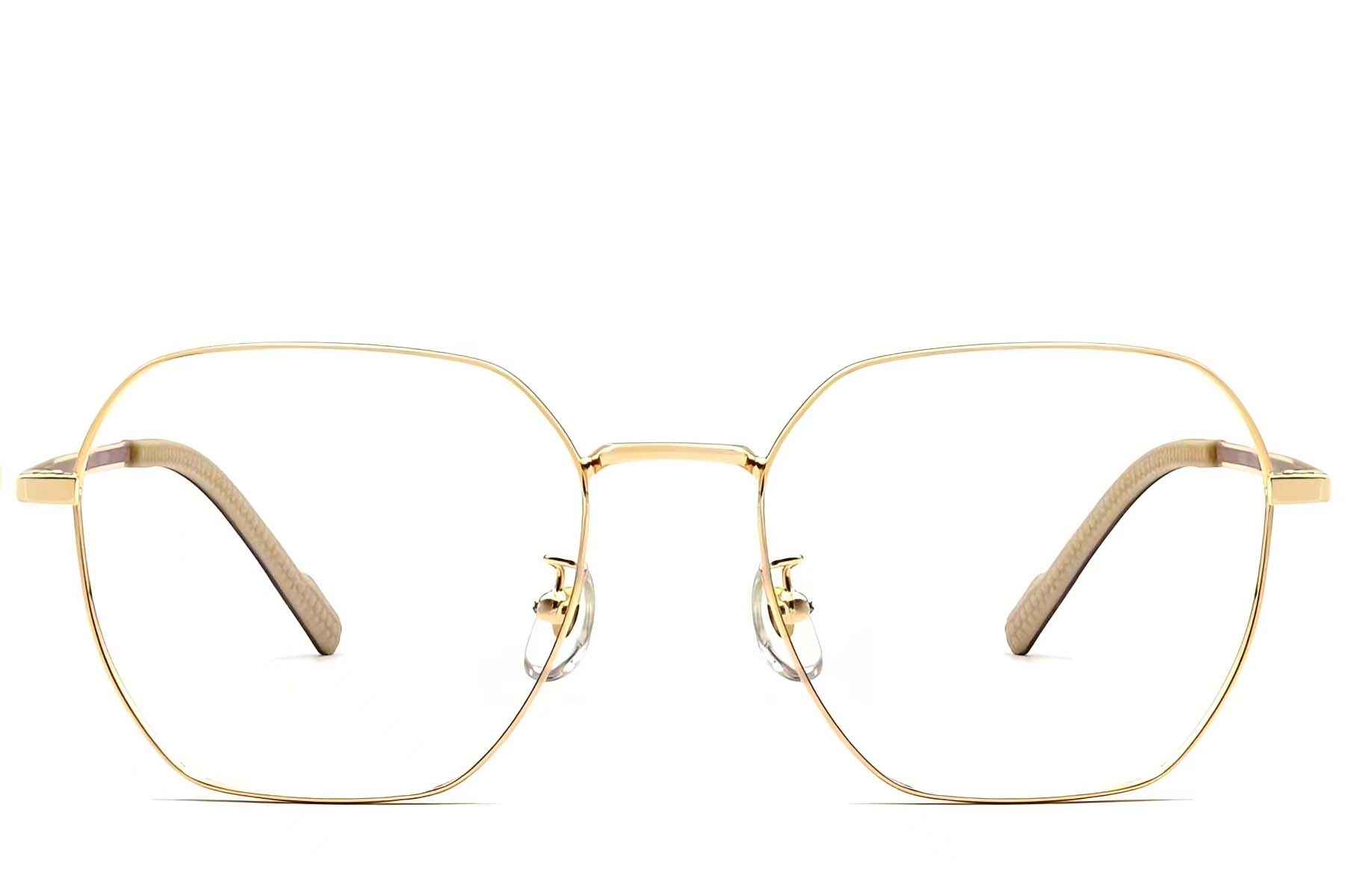 BS1924-0358_Golden_Geometric_Titanium_Glasses_front