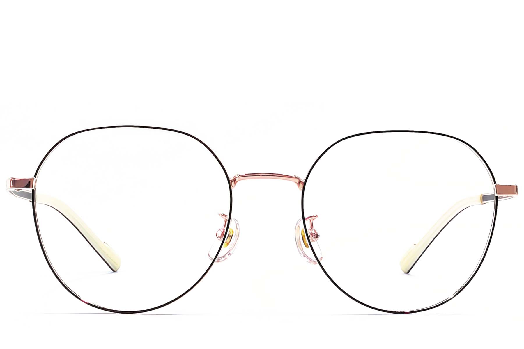 BS1924-0363_Black_Oval_Titanium_Glasses_front