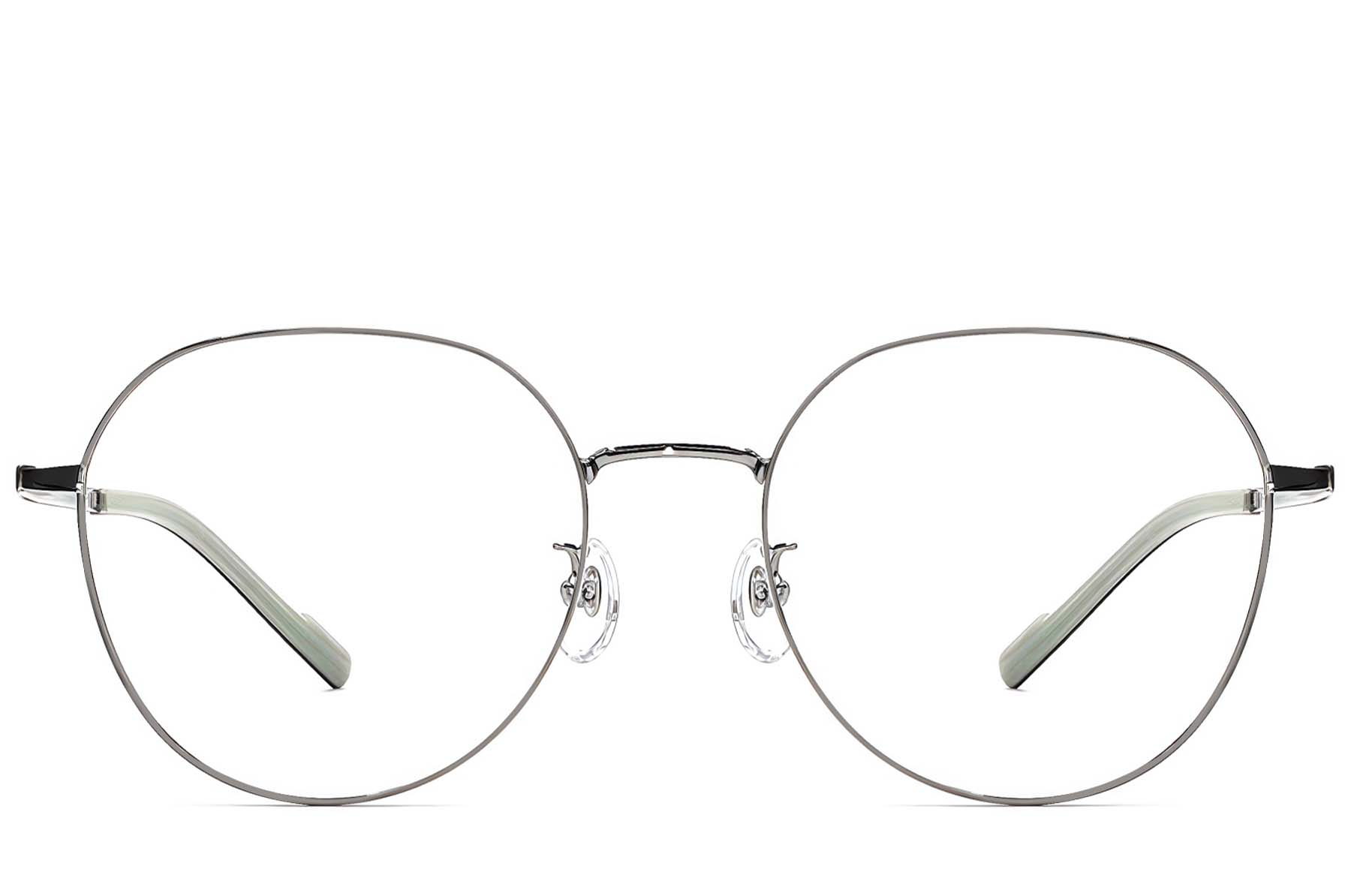 BS1924-0366_Grey_Oval_Titanium_Glasses_front
