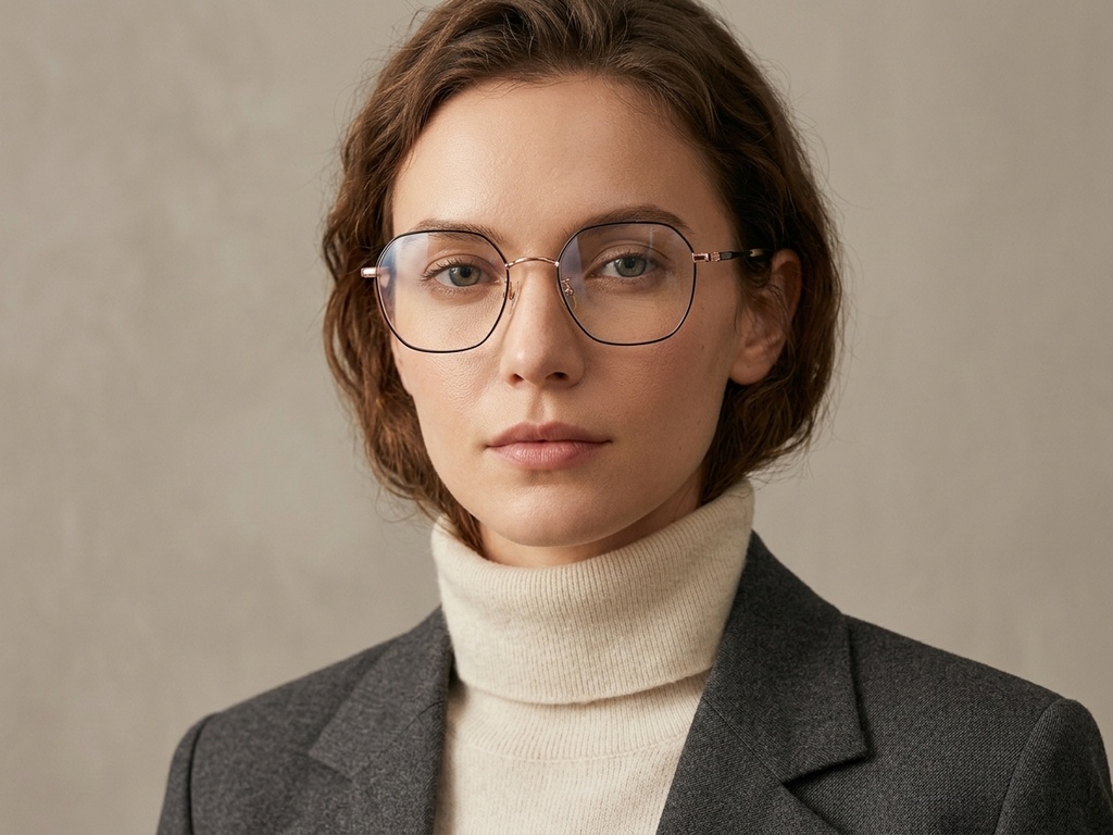 BS1924-0370_Black_Geometric_Titanium_Glasses-tryon_female