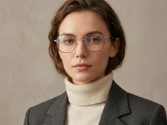 BS1924-0370_Black_Geometric_Titanium_Glasses-tryon_female