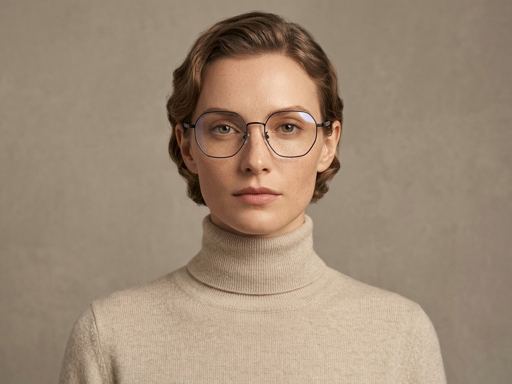 BS1924-0376_Black_Geometric_Titanium_Glasses-tryon_female