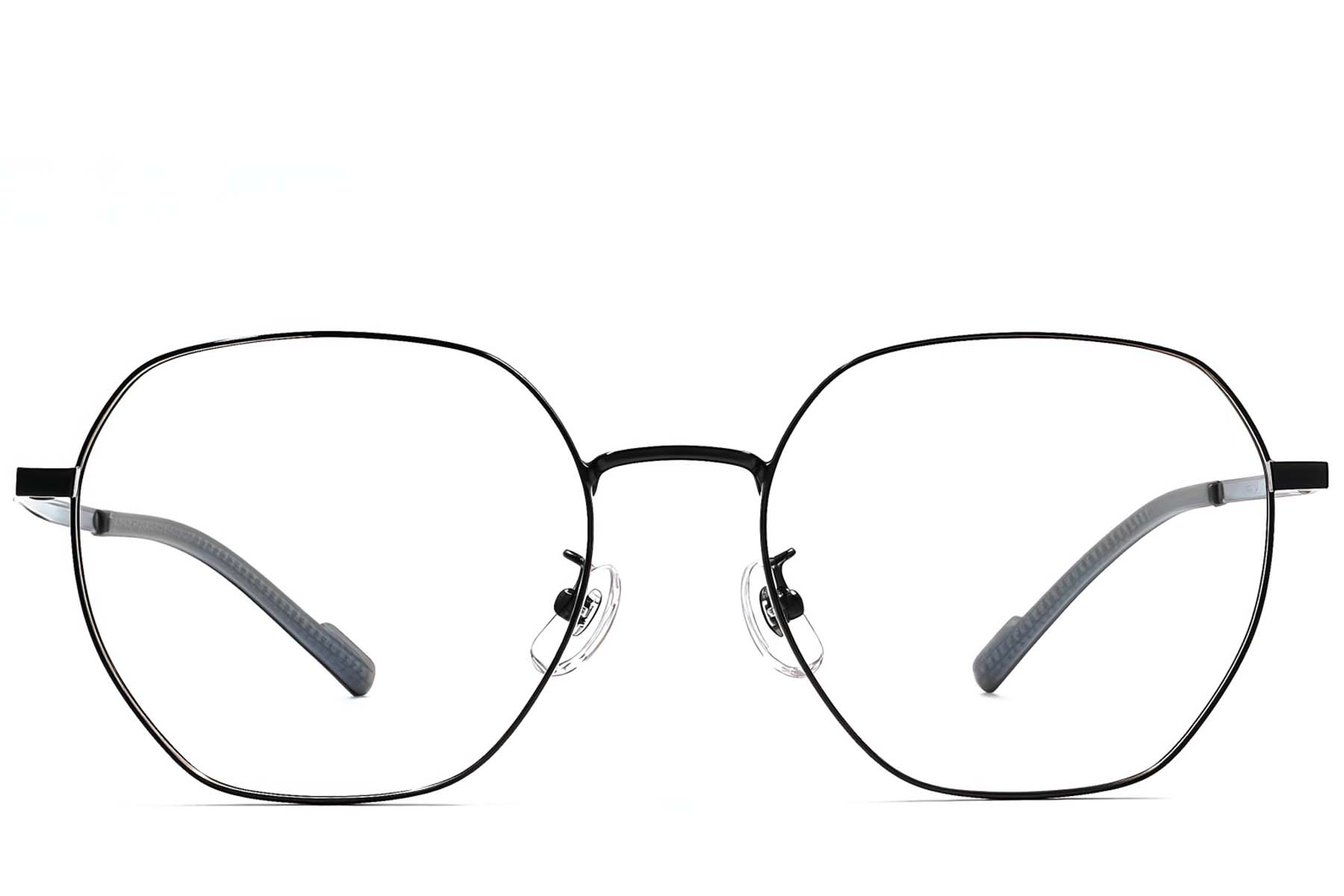 BS1924-0376_Black_Geometric_Titanium_Glasses_front