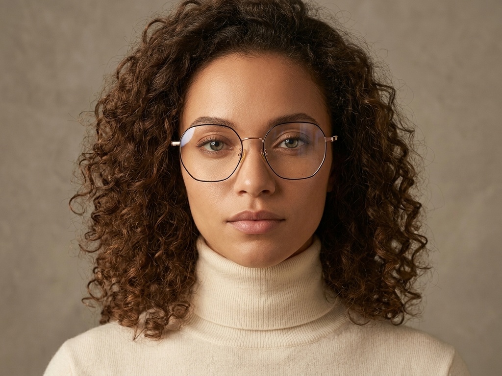 BS1924-0377_Black_Geometric_Titanium_Glasses-tryon_female