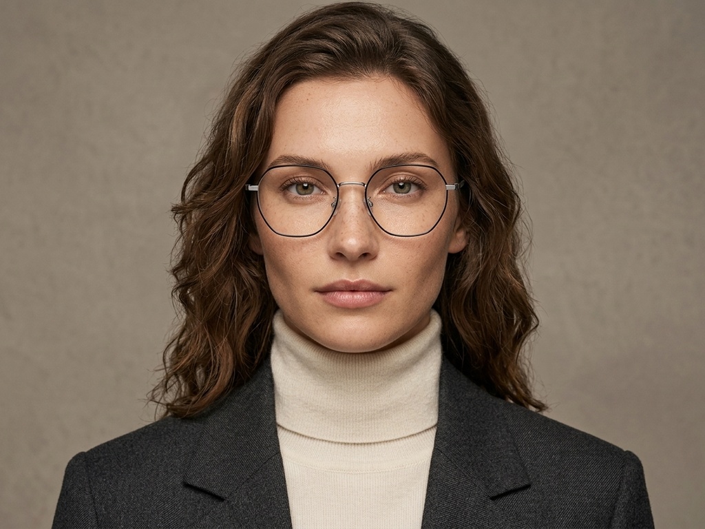 BS1924-0378_Black_Geometric_Titanium_Glasses-tryon_female