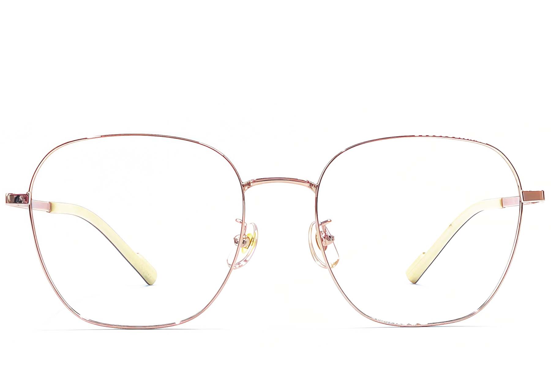BS1924-0381_Pink_Rectangular_Titanium_Glasses_front
