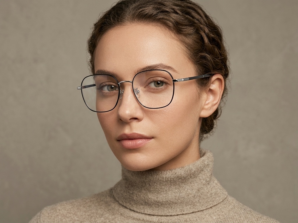 BS1924-0385_Black_Rectangular_Titanium_Glasses-tryon_female