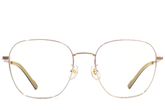 BS1924-0386_Golden_Rectangular_Titanium_Glasses_front