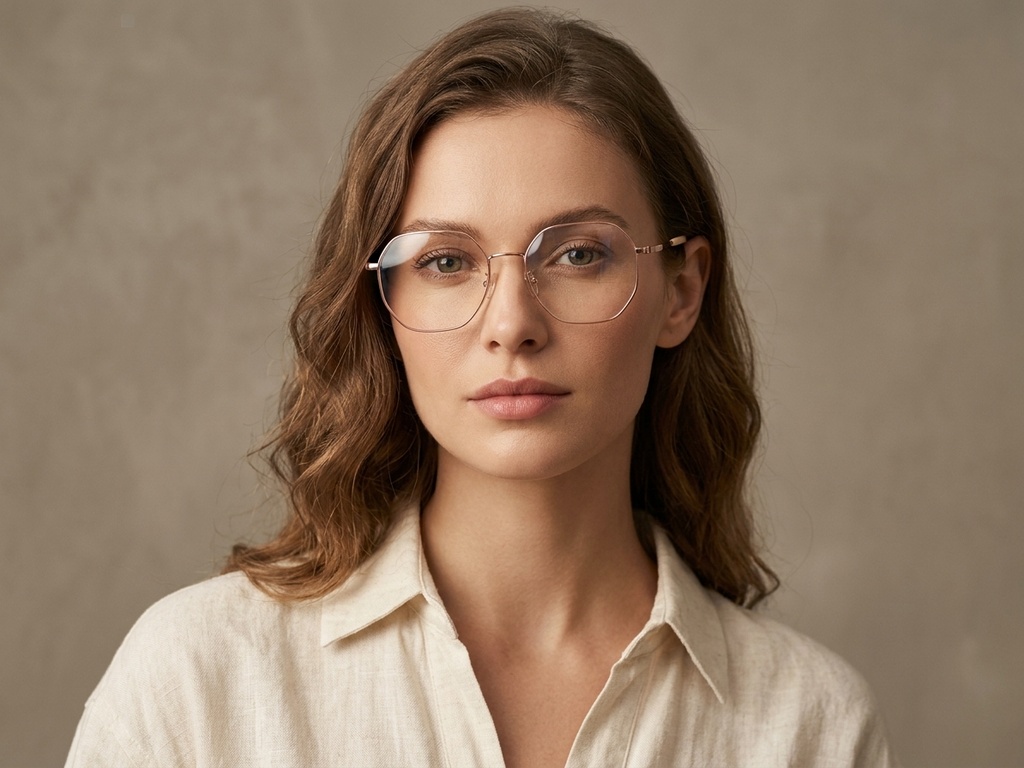 BS1924-0388_Pink_Geometric_Titanium_Glasses-tryon_female