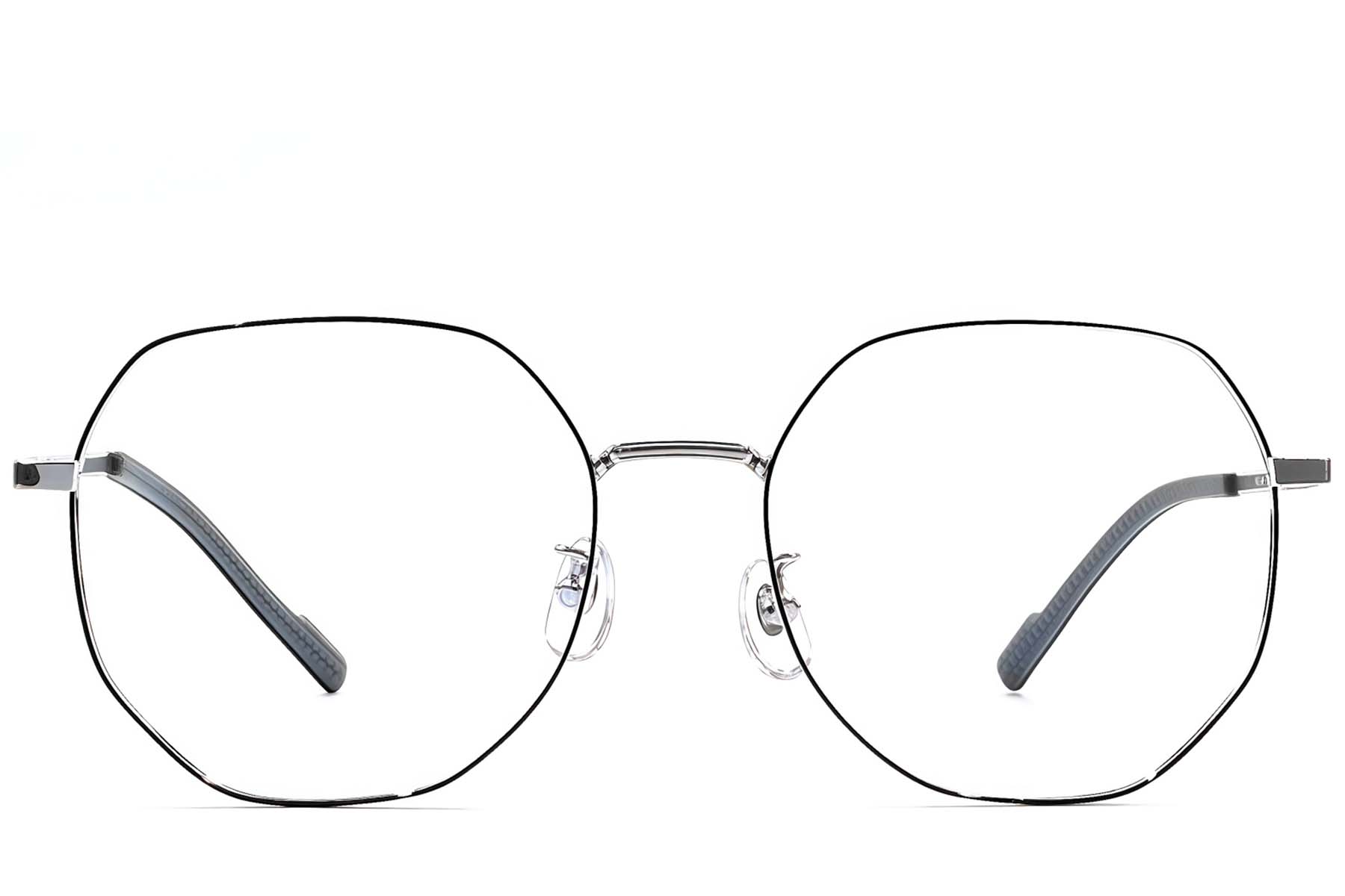 BS1924-0392_Black_Geometric_Titanium_Glasses_front
