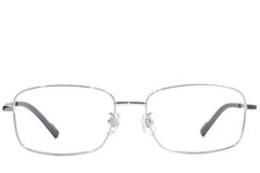 BS1924-0396_Silver_Rectangular_Titanium_Glasses_front