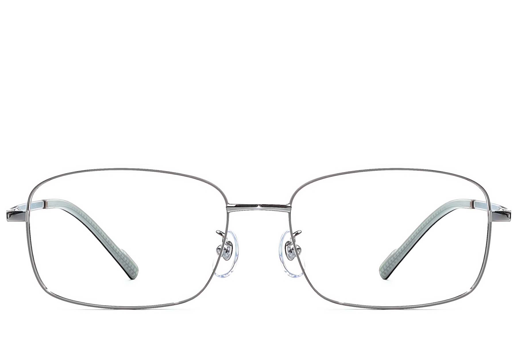 BS1924-0399_Grey_Rectangular_Titanium_Glasses_front