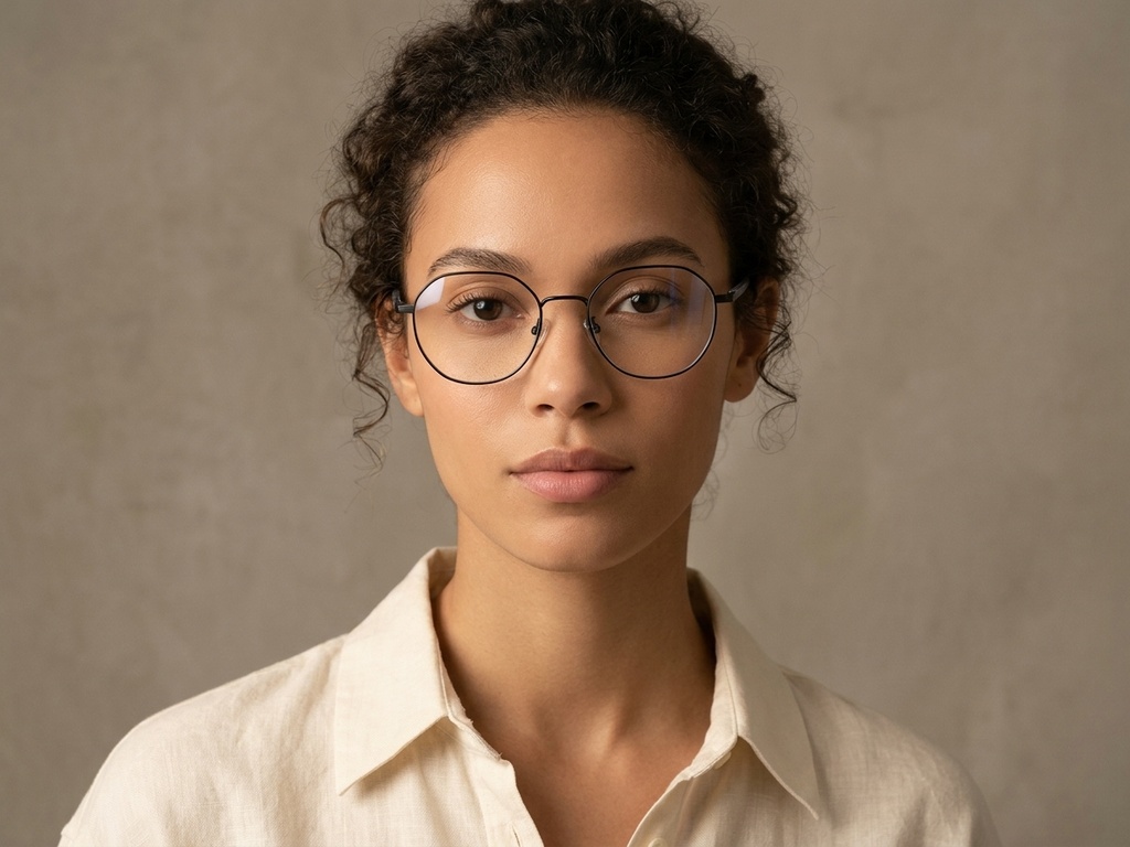 BS1924-0402_Black_Oval_Titanium_Glasses-tryon_female