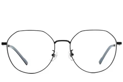 BS1924-0402_Black_Oval_Titanium_Glasses_front