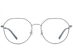 BS1924-0404_Black_Oval_Titanium_Glasses_front