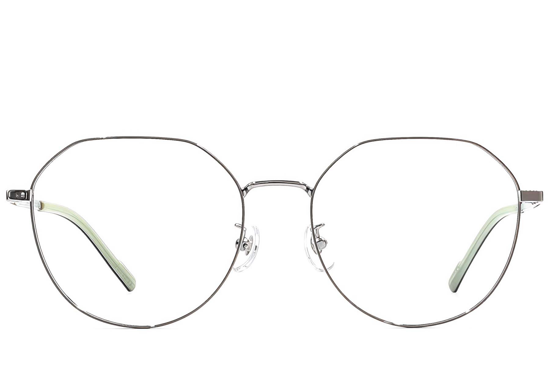 BS1924-0406_Grey_Oval_Titanium_Glasses_front