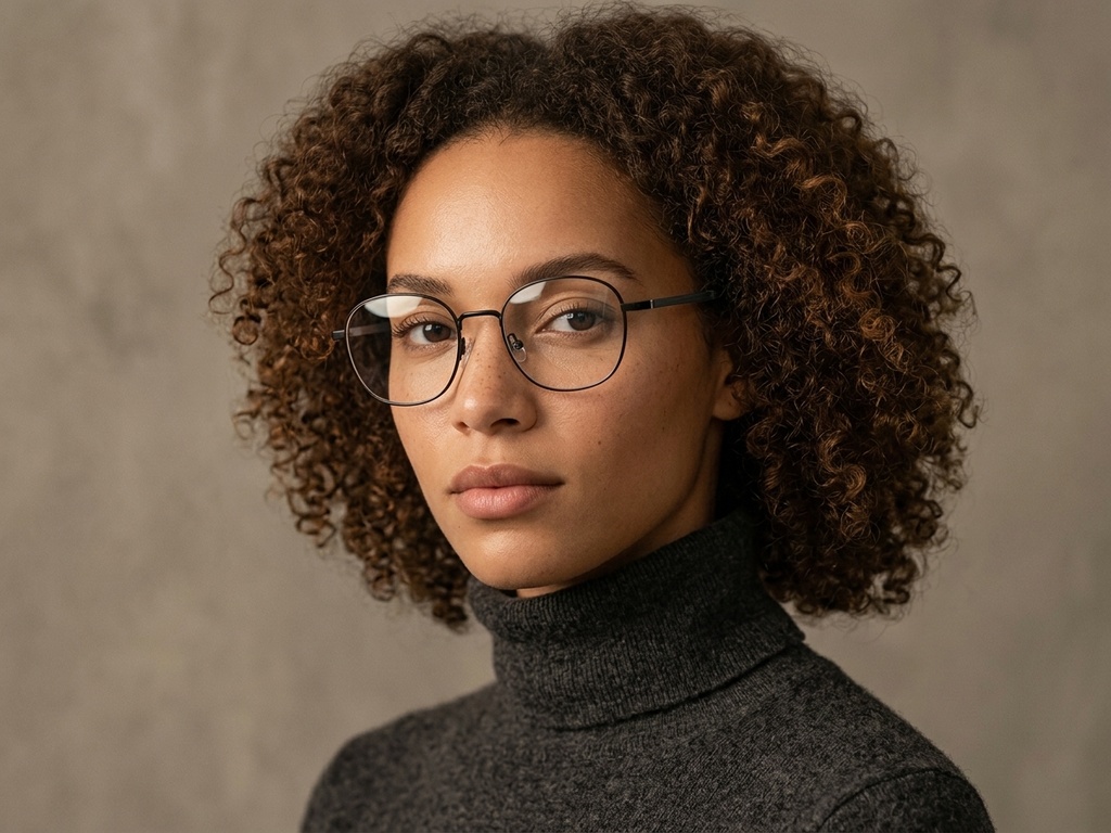 BS1924-0409_Black_Oval_Titanium_Glasses-tryon_female