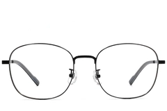 BS1924-0409_Black_Oval_Titanium_Glasses_front