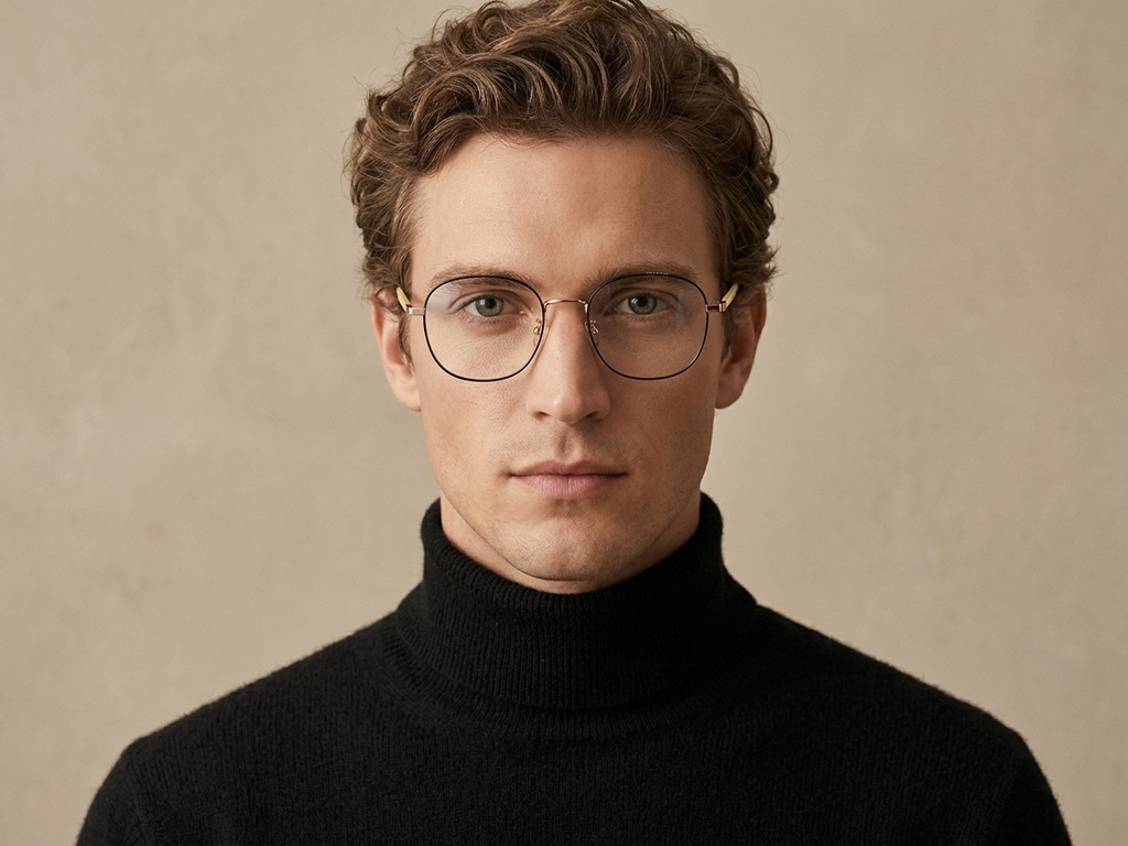 BS1924-0410_Black_Oval_Titanium_Glasses-tryon_male