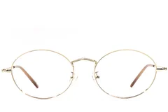 BS1924-0418_Golden_Oval_Metal_Glasses_front