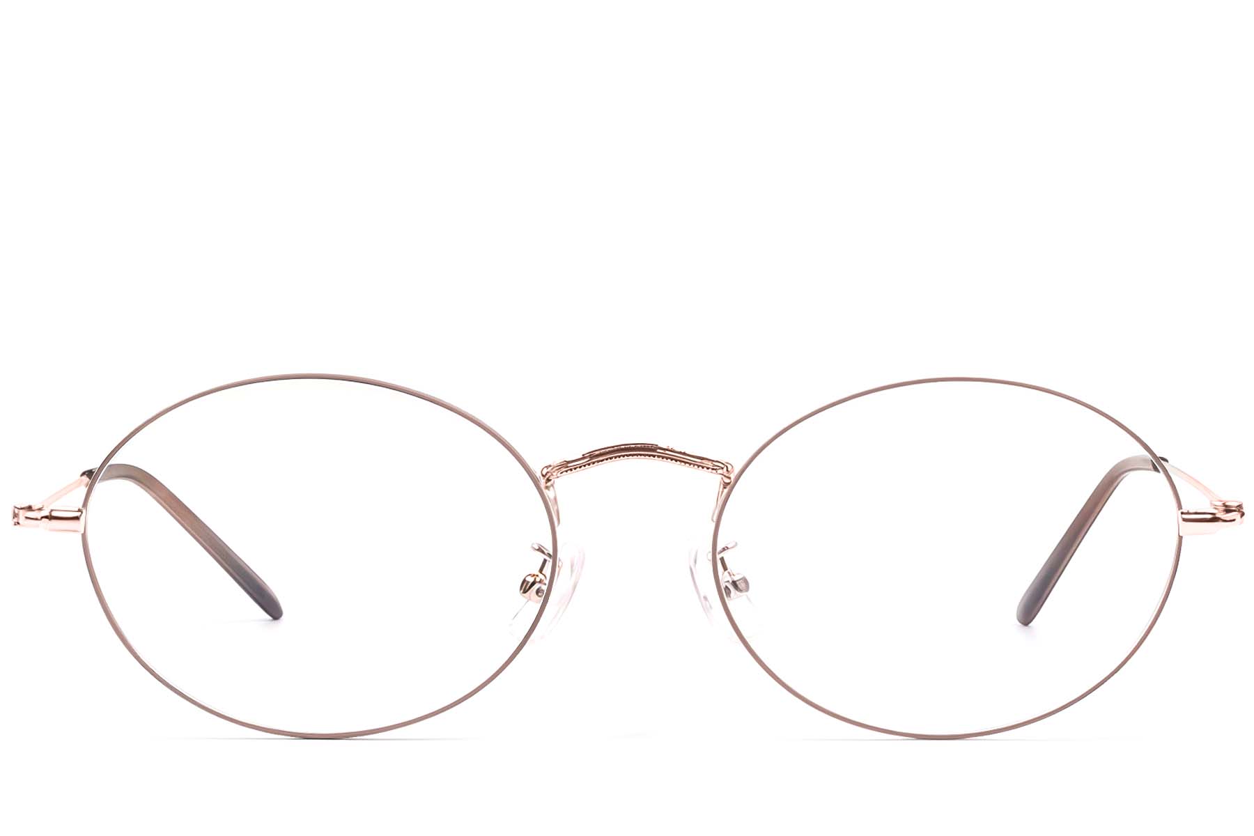 BS1924-0419_Brown_Oval_Metal_Glasses_front