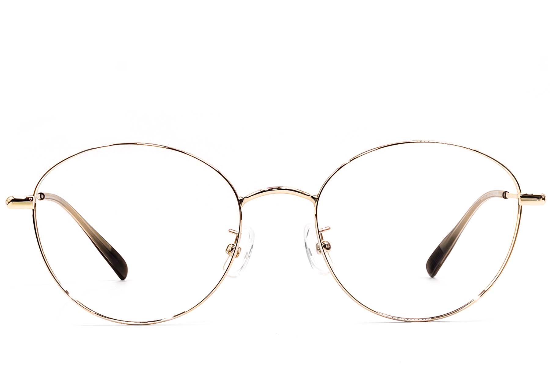 BS1924-0427_Golden_Oval_Metal_Glasses_front