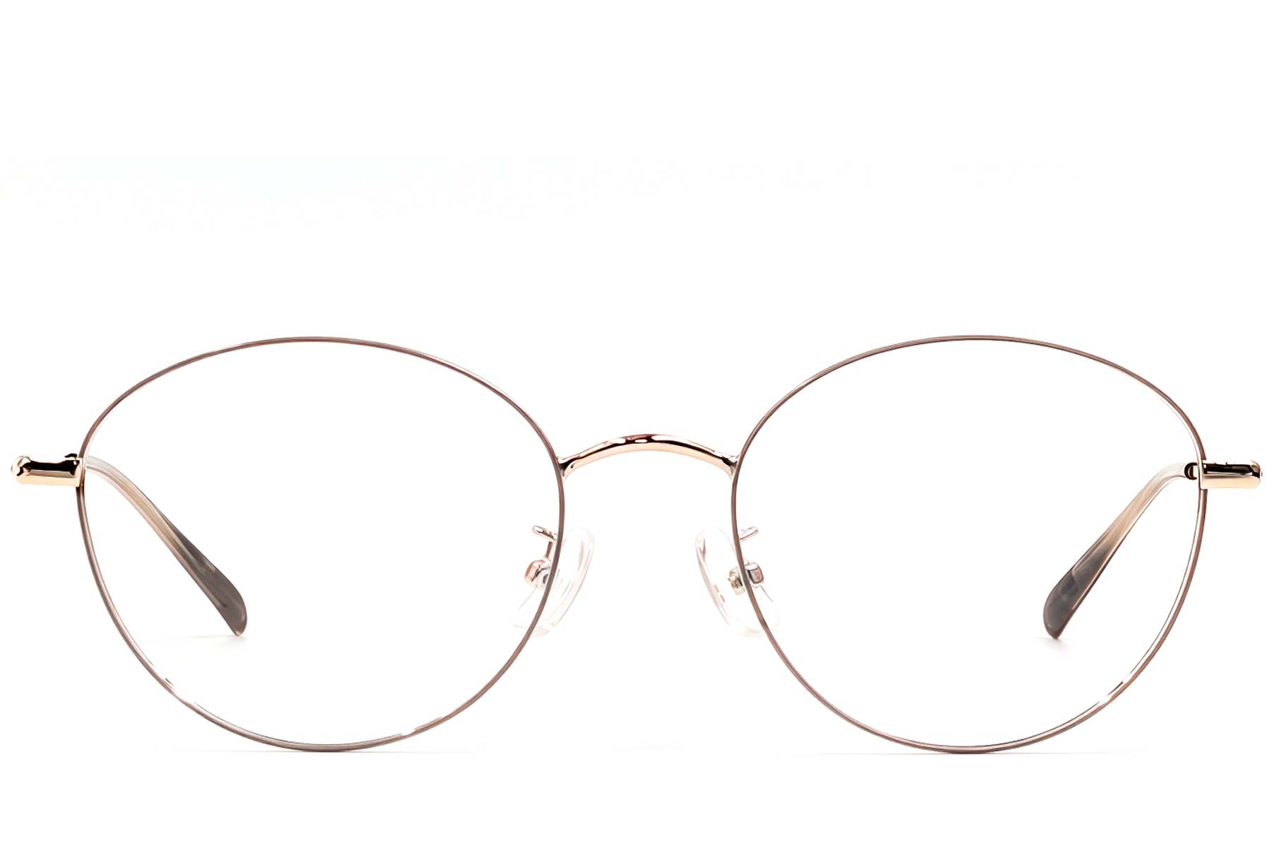BS1924-0428_Brown_Oval_Metal_Glasses_front
