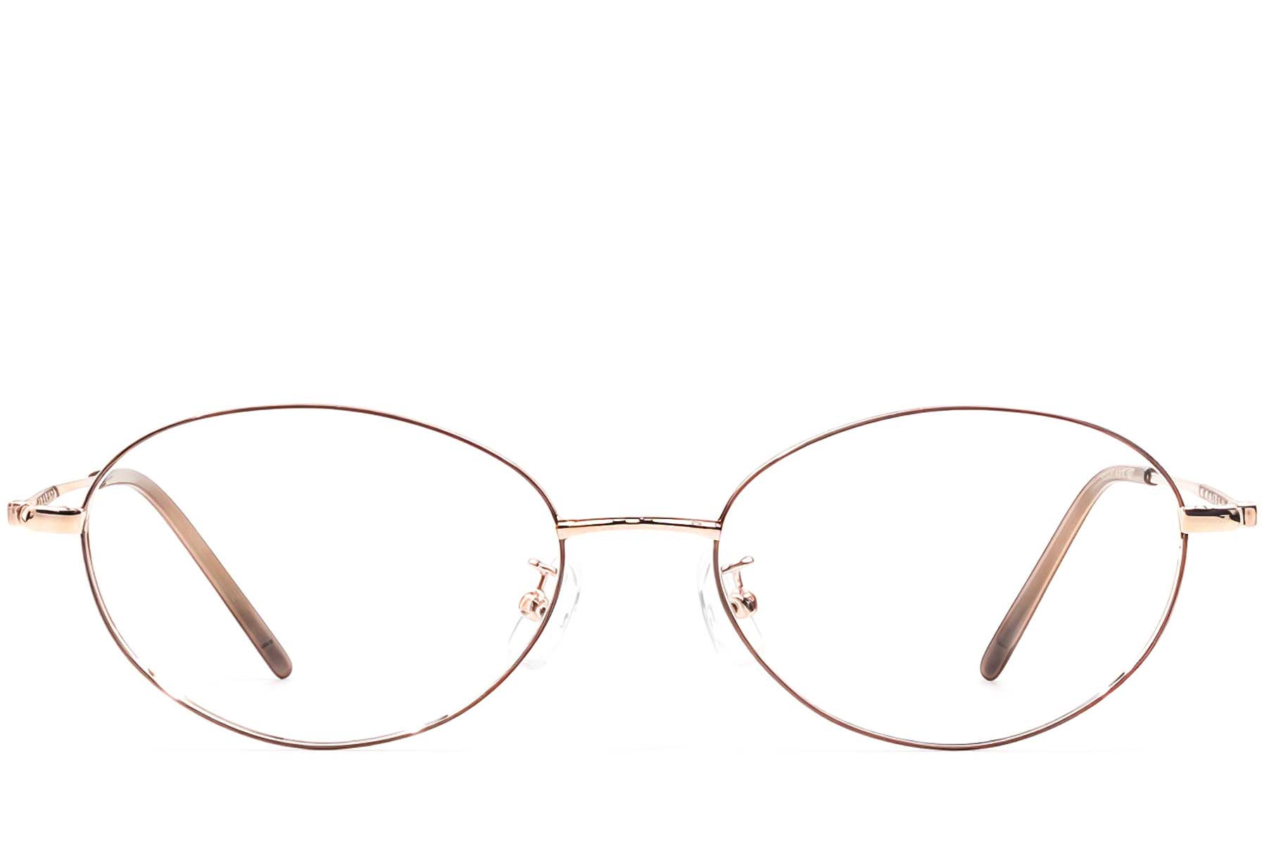 BS1924-0436_Brown_Oval_Metal_Glasses_front