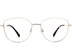 BS1924-0443_Golden_Oval_Metal_Glasses_front