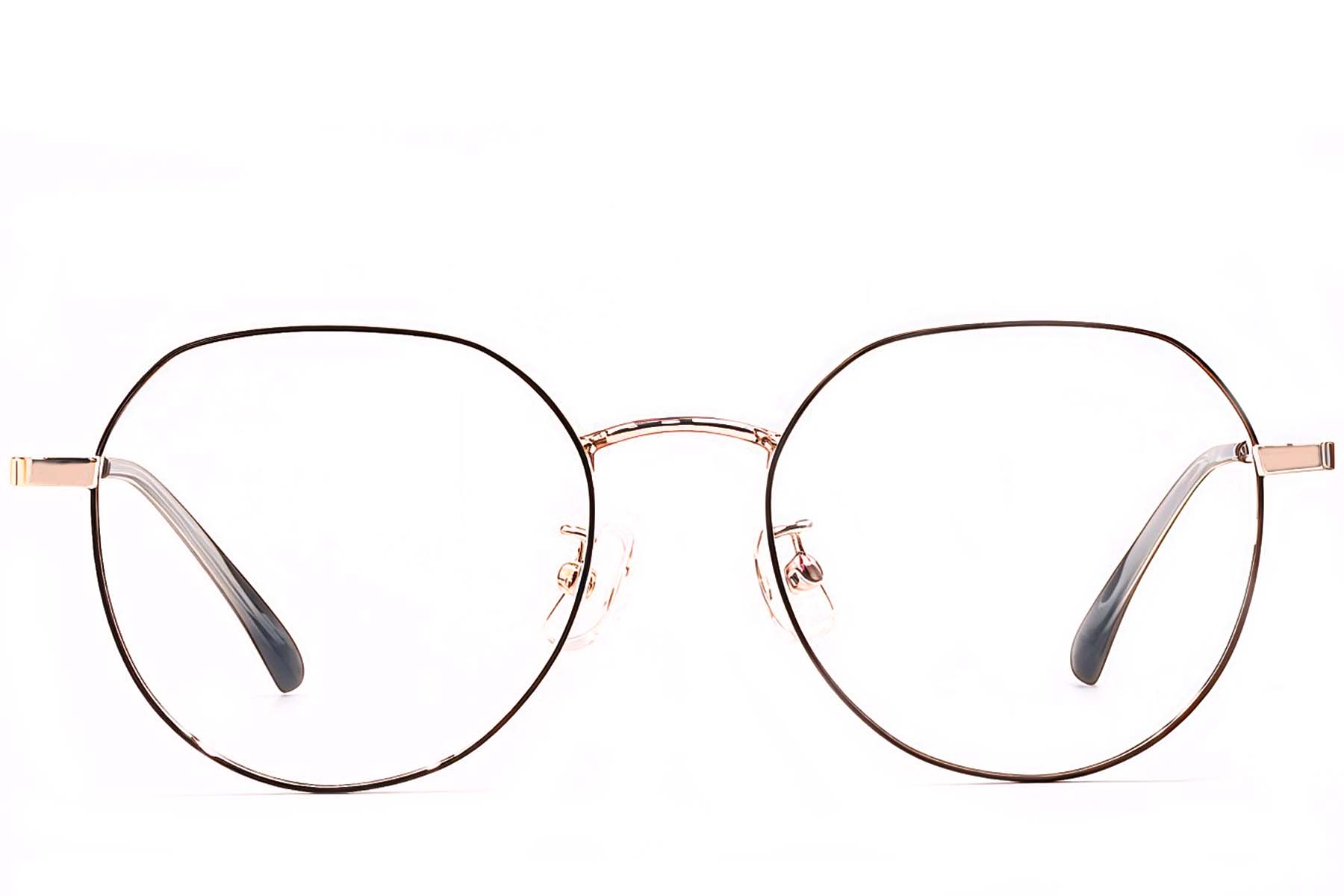 BS1924-0446_Black_Oval_Metal_Glasses_front