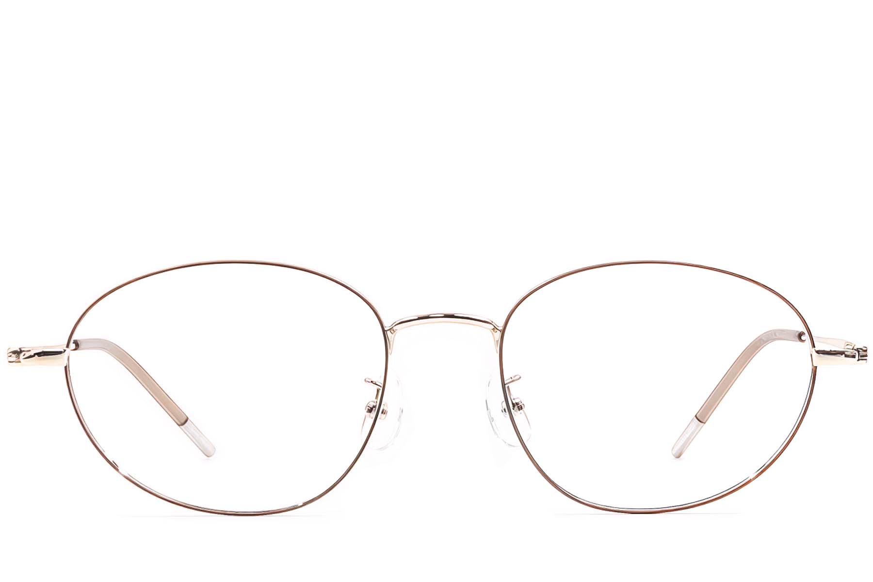 BS1924-0457_Brown_Oval_Metal_Glasses_front