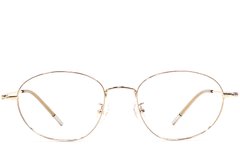 BS1924-0458_Golden_Oval_Metal_Glasses_front