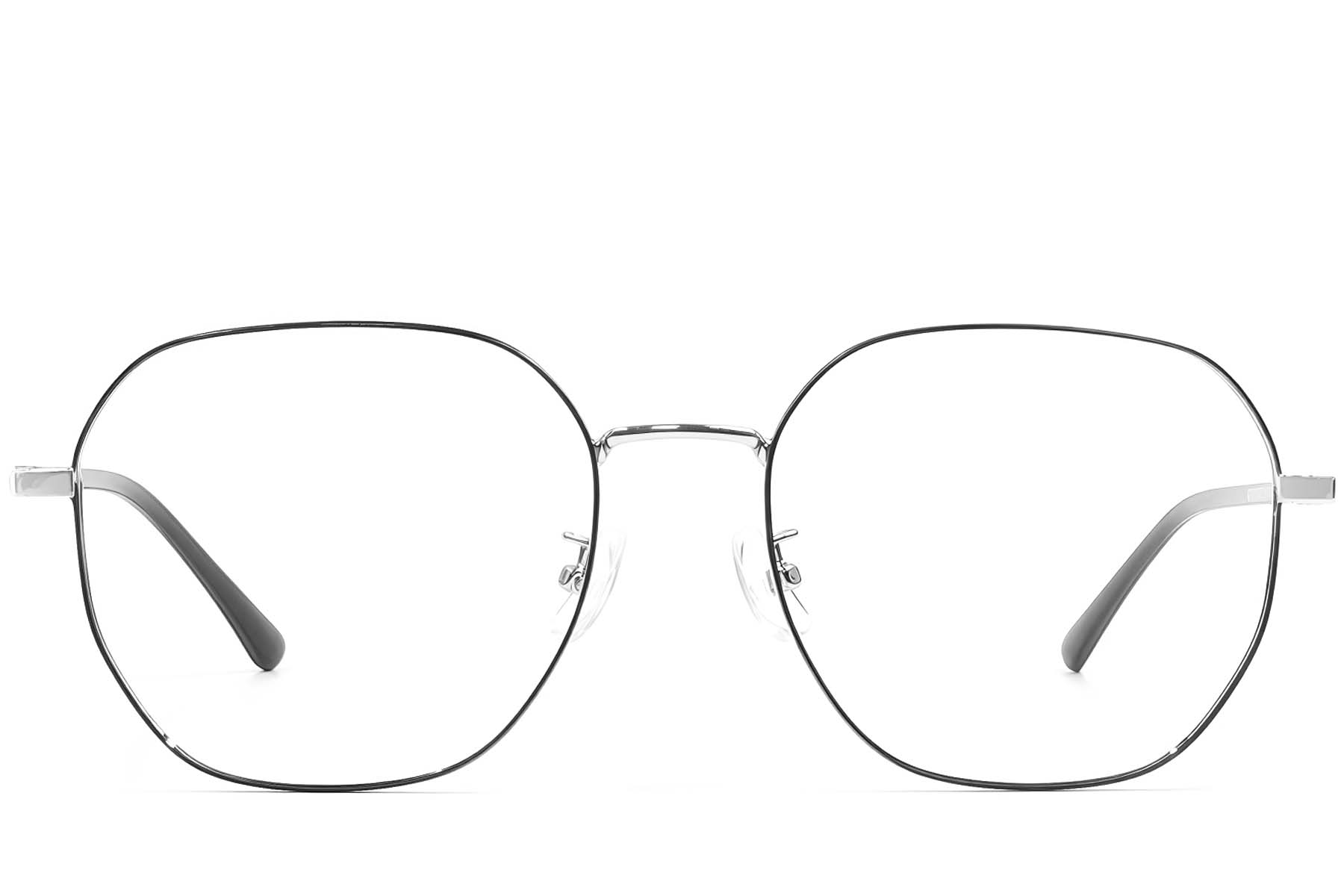 BS1924-0462_Black_Geometric_Metal_Glasses_front